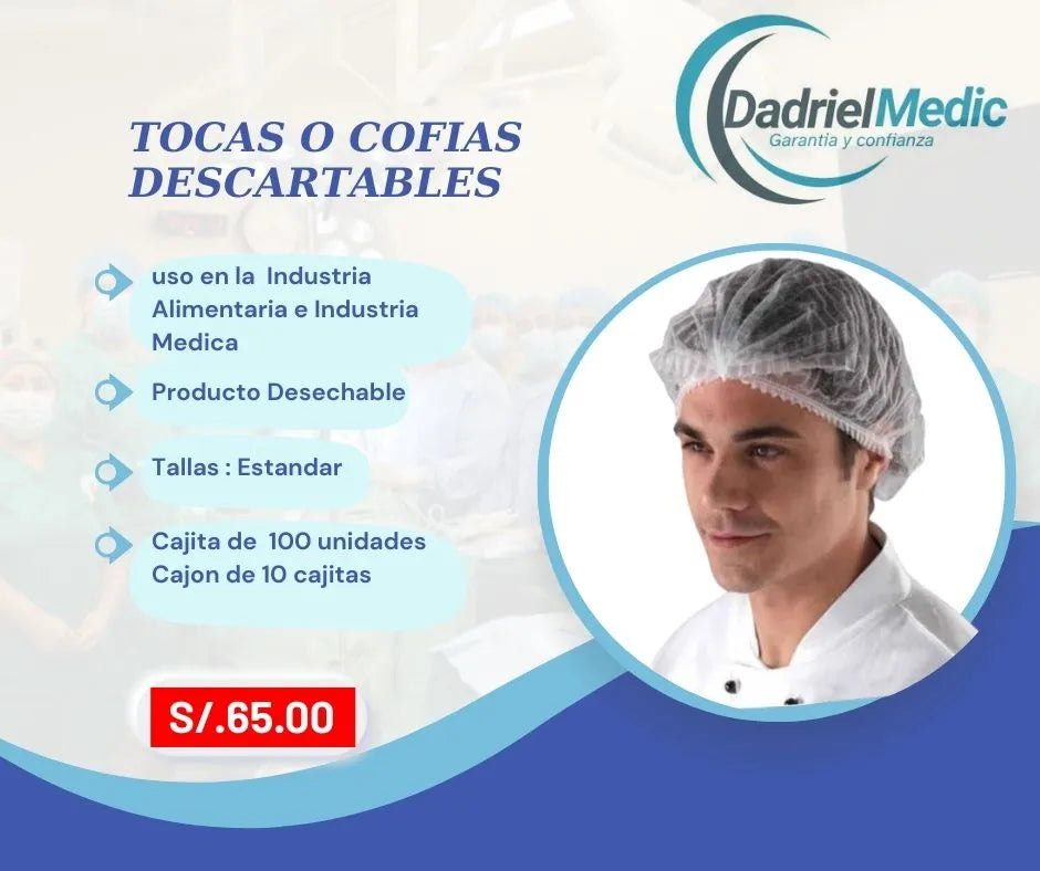 Tocas o cofias descartables