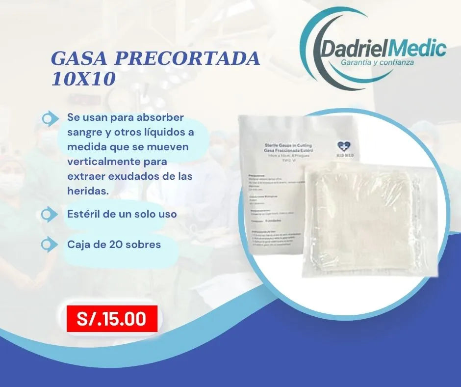 Gasa precortada 10x10