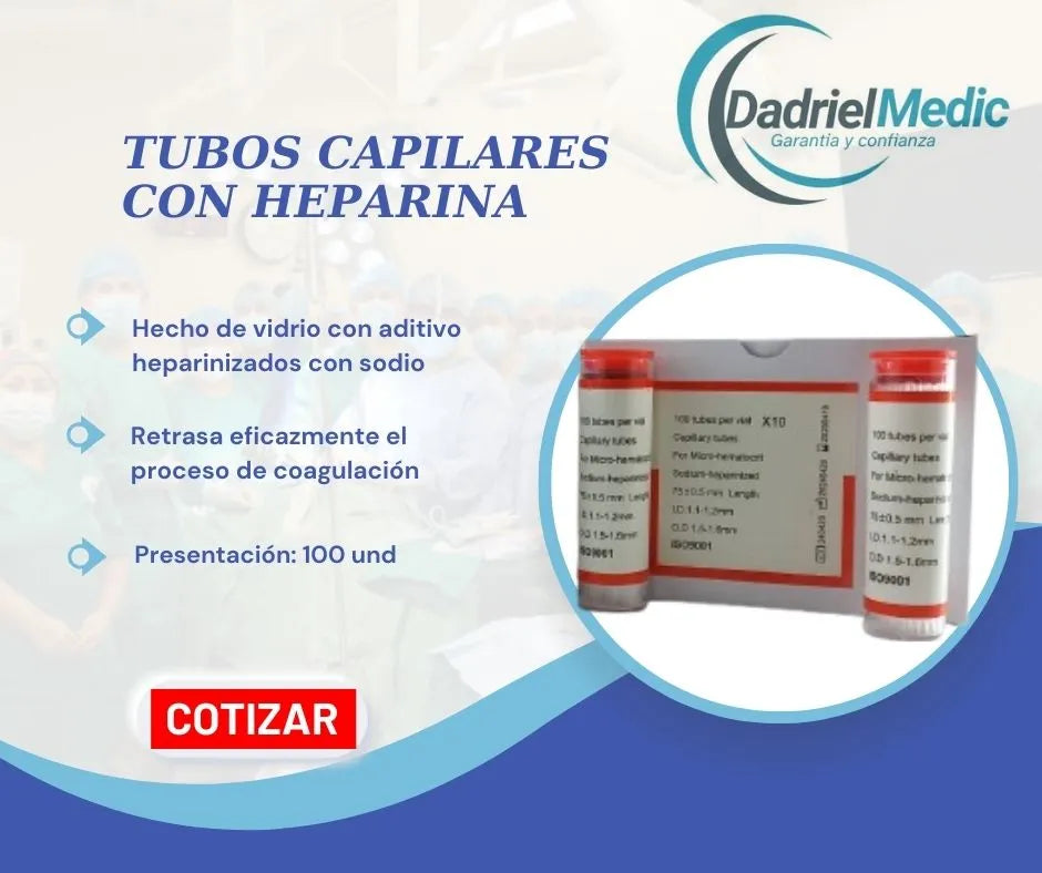 Tubos capilares con heparina