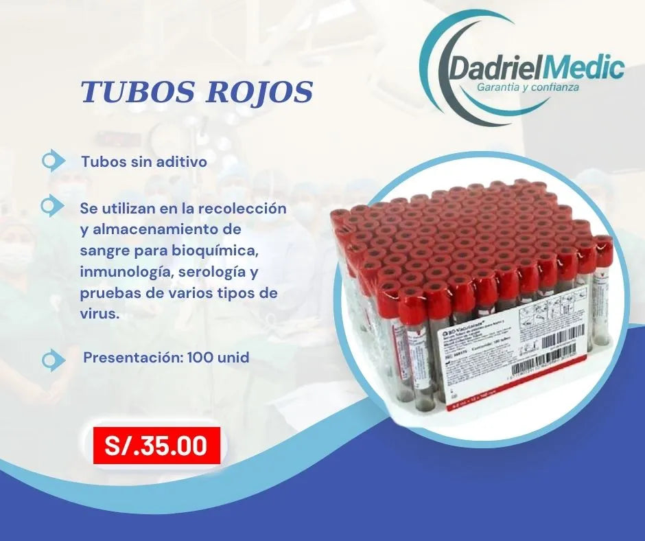 Tubos de tapa roja