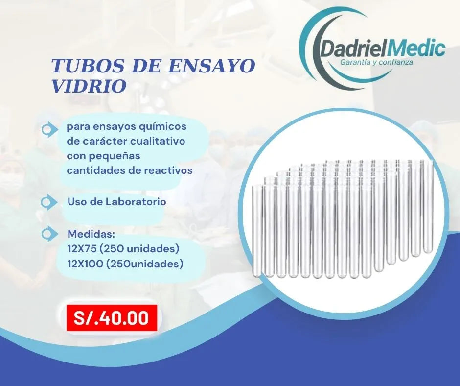 Tubos de ensayo de vidrio