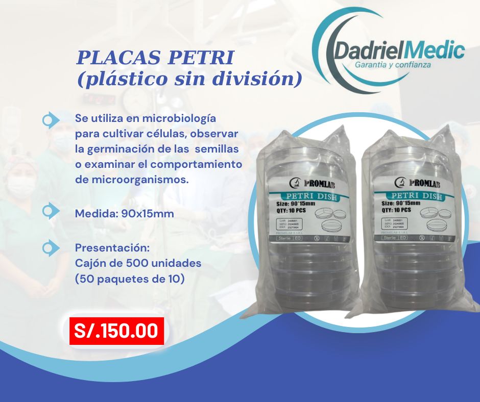 Placas Petri de plástico
