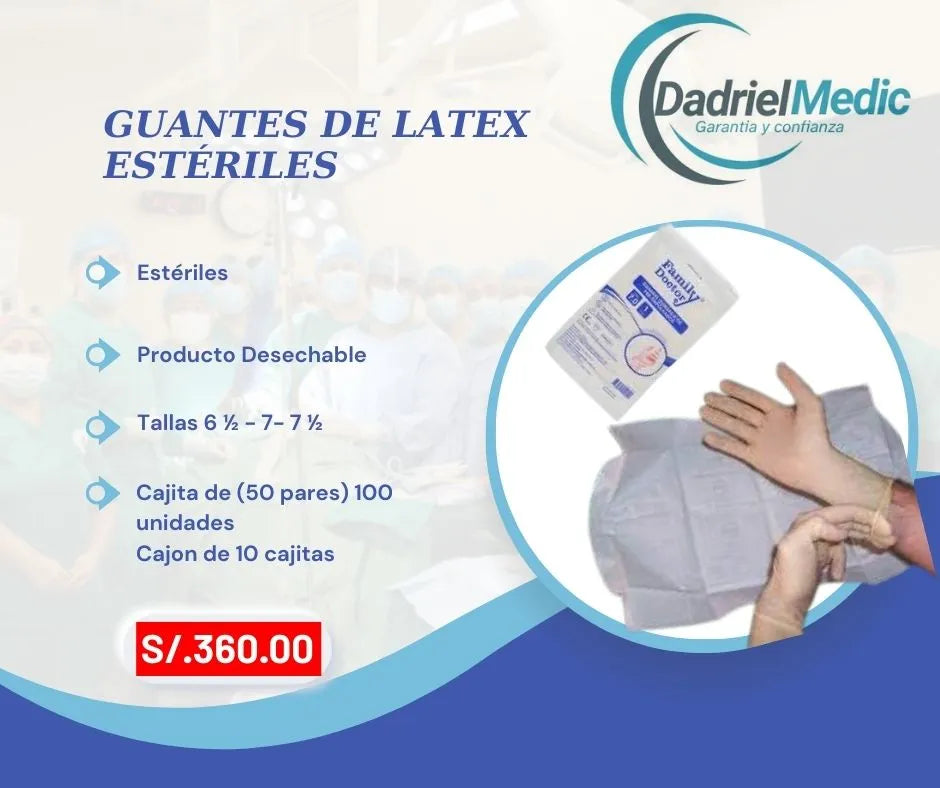 Guantes de látex estériles